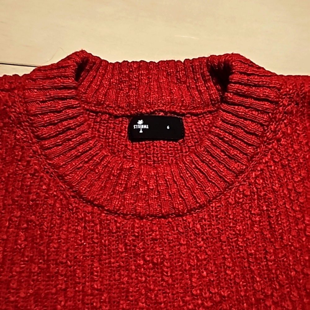 Thrilld Rust Colored Womens Sweater 100% Cotton.